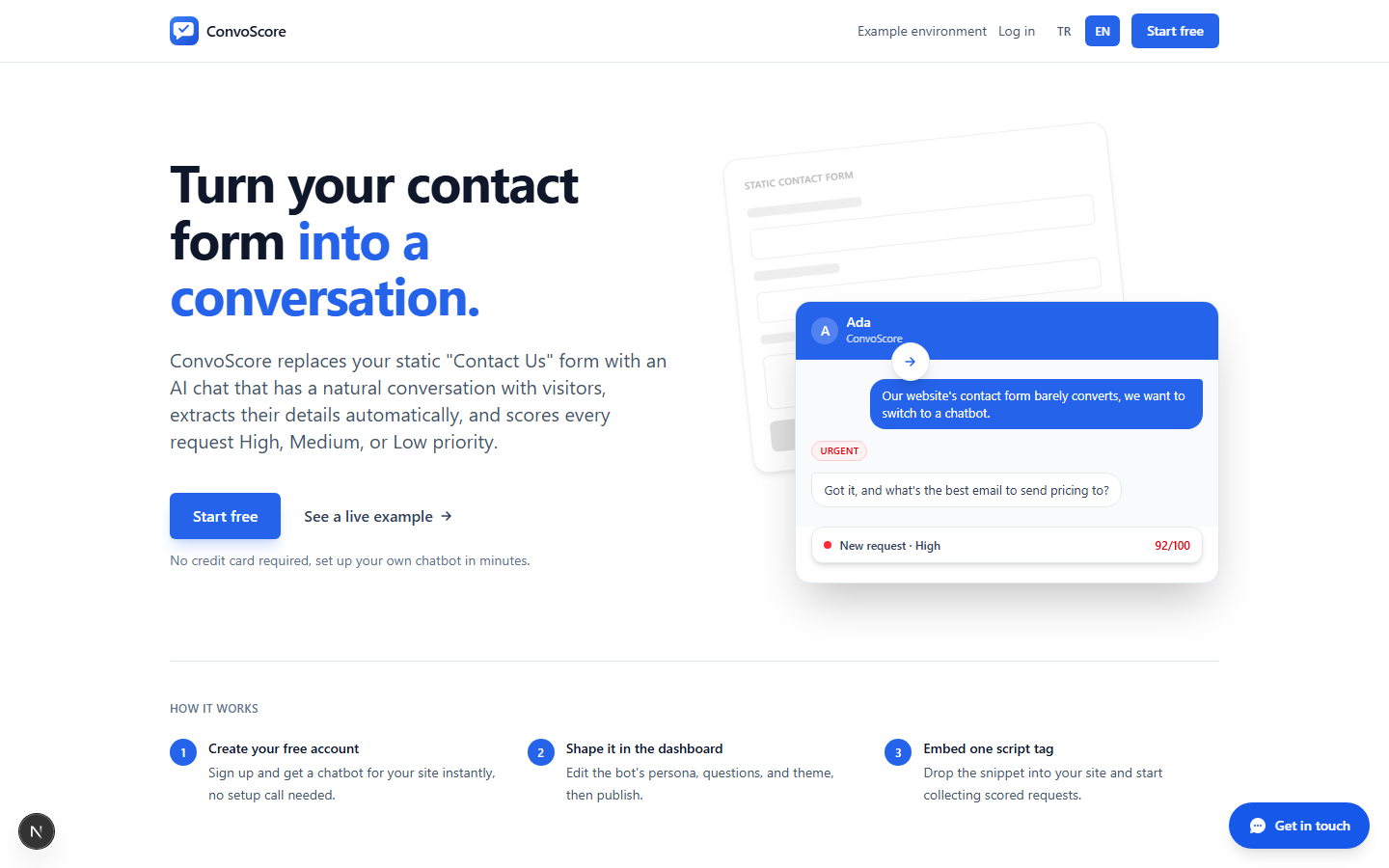 Landing page
