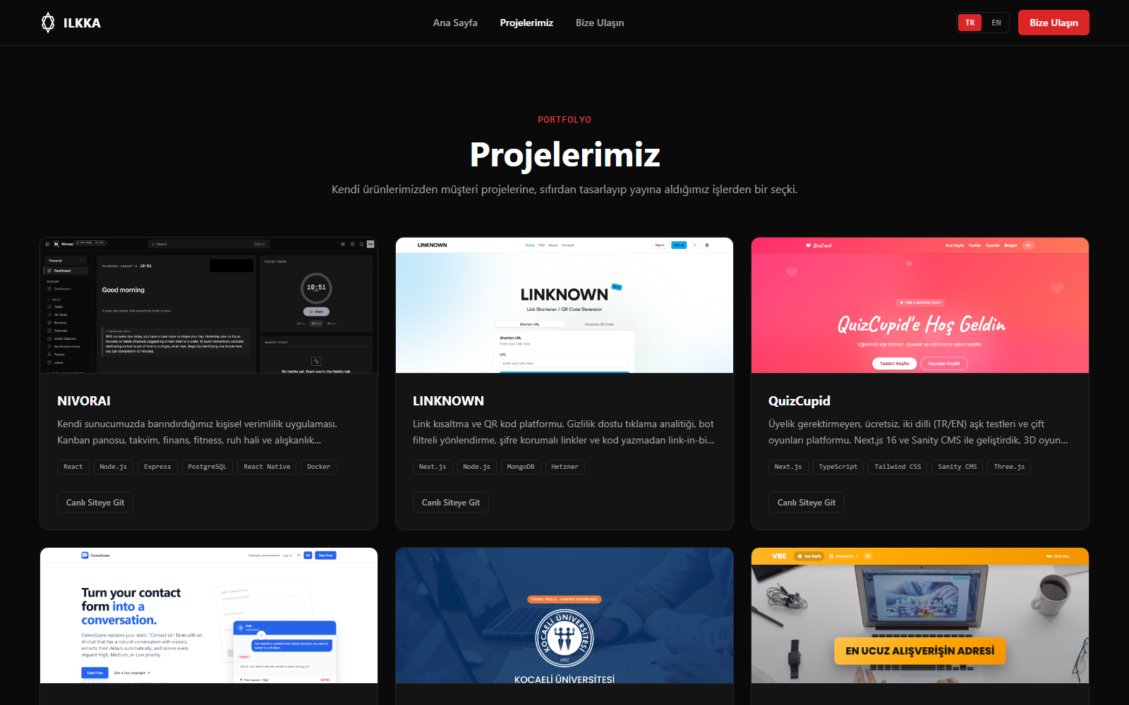 Projects grid