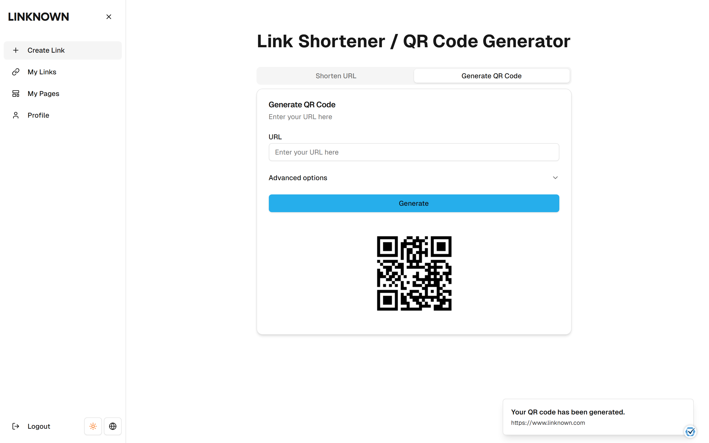 Generate a QR code