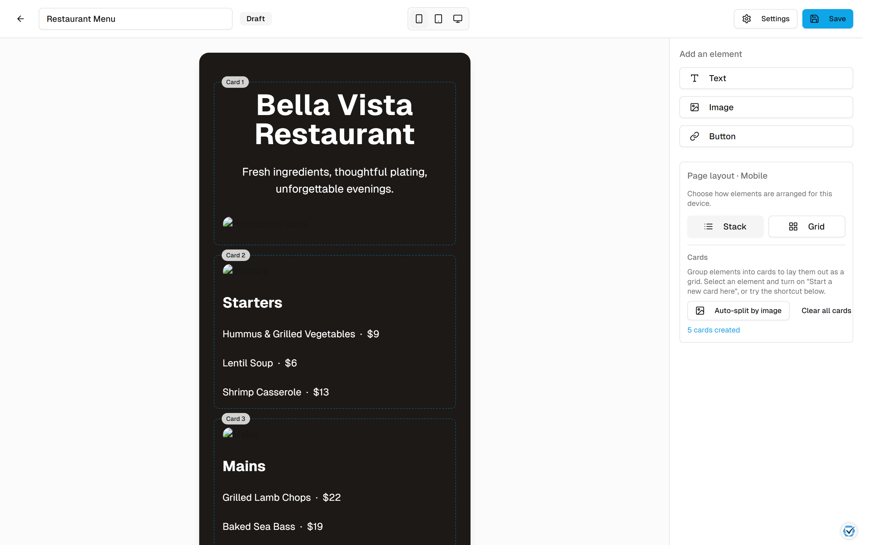 Page editor